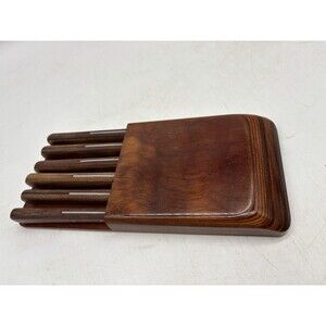 MCM  Robeson Cutlery Wood Handles Shur-Edge Gourmet Knives Set Of 6 In Wood Case